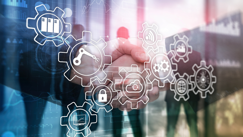 Process security. Новизна автоматизации. Инновации иллюстрация индустрия 4.0 идея стартап